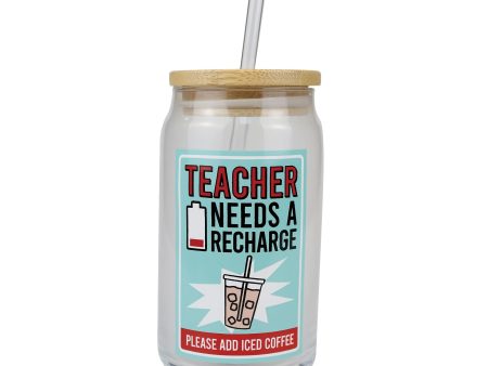 Teacher Latte Glass with Lid Supply