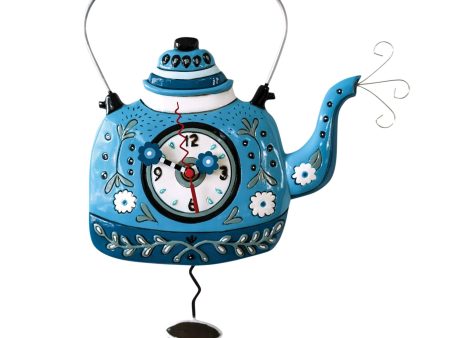 Kettle Blue Clock Sale