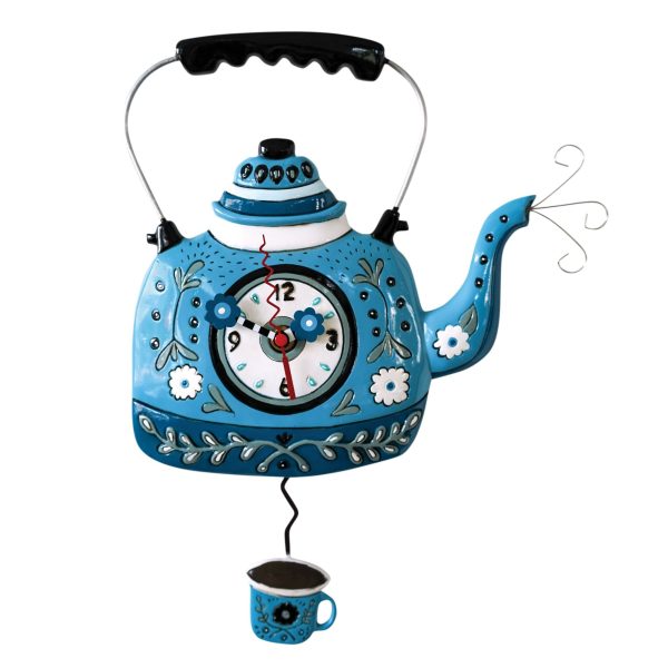 Kettle Blue Clock Sale