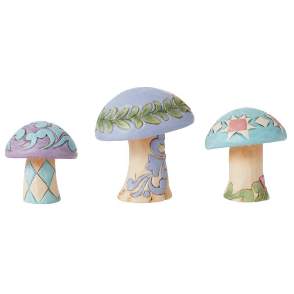 Mushrooms Set of 3 Figurines Cheap