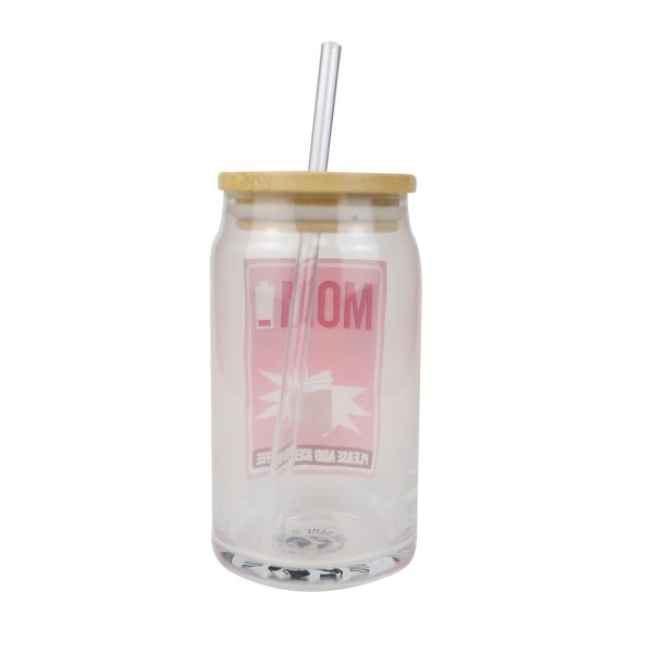 Mom Latte Glass with Lid Online now