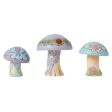 Mushrooms Set of 3 Figurines Cheap