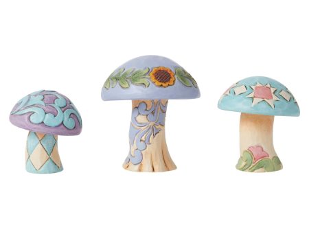 Mushrooms Set of 3 Figurines Cheap