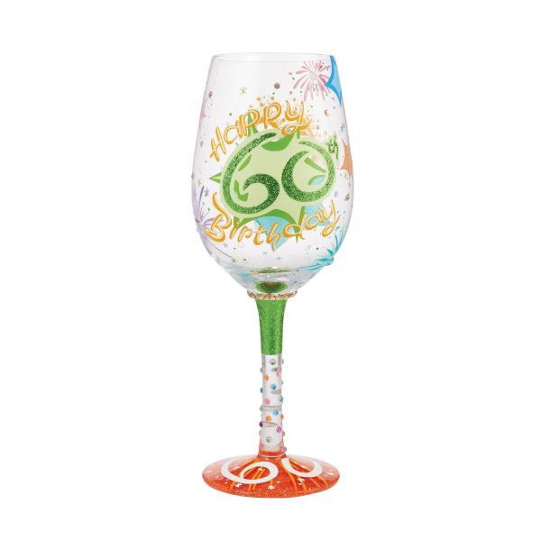 Wine Glass Happy 60th Birthday Cheap