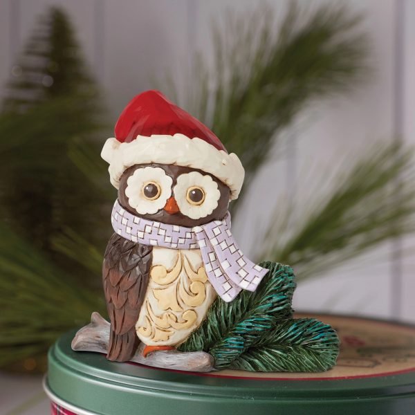 Mini Owl with Santa Hat Fig For Discount