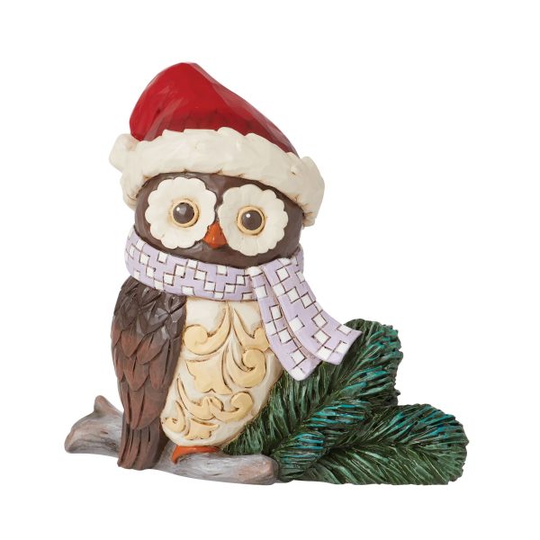 Mini Owl with Santa Hat Fig For Discount