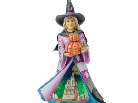 Witch Holding Pumpkins LED Fig Sale