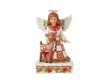 Angel with Deer Figurine Sale