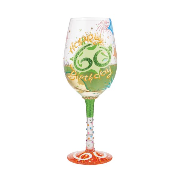 Wine Glass Happy 60th Birthday Cheap