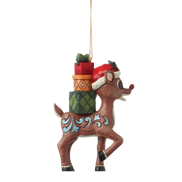 Rudolph with Stacked Presents Online