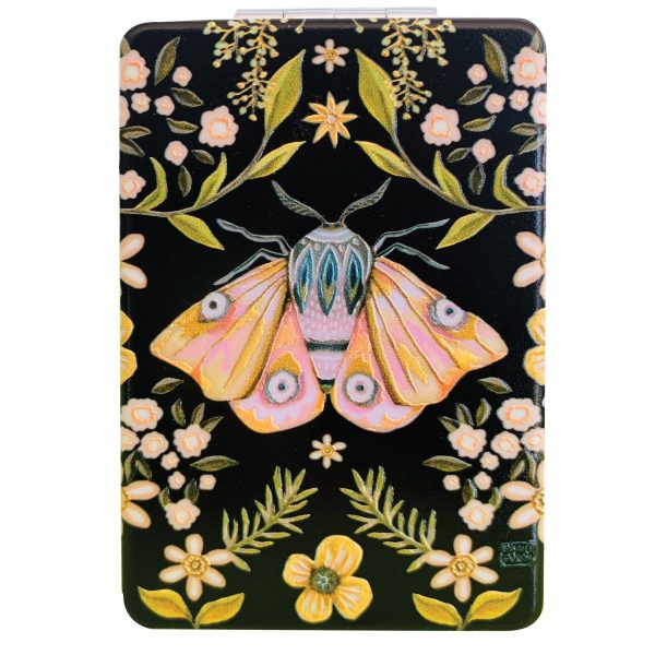 Moth (Black) Compact Mirror Sale