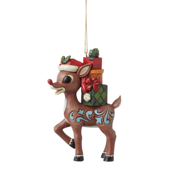 Rudolph with Stacked Presents Online