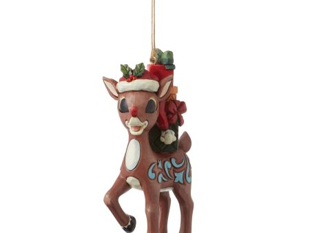 Rudolph with Stacked Presents Online