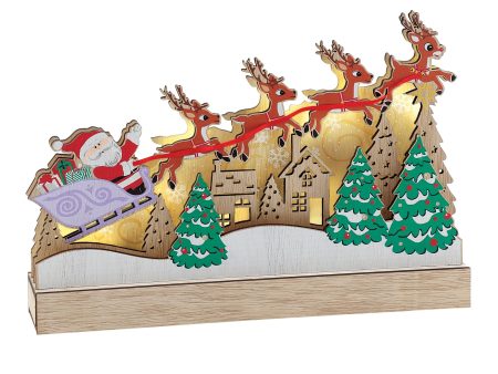 Lit Rudolph Sleigh Decor Online Sale