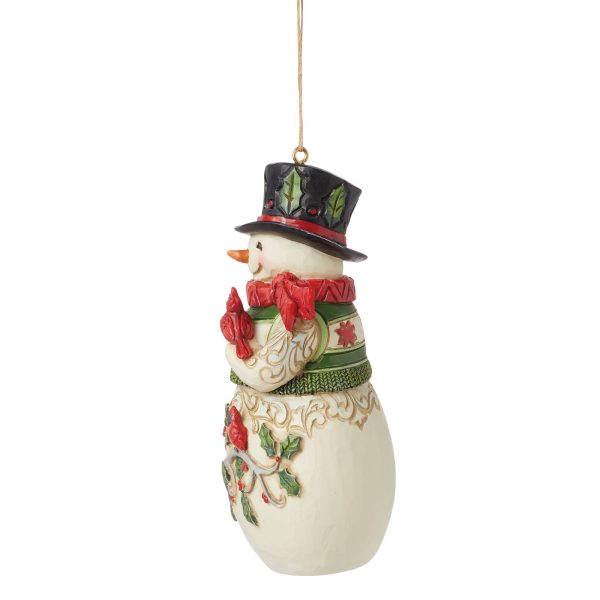 Snowman with Cardinal Orn For Discount