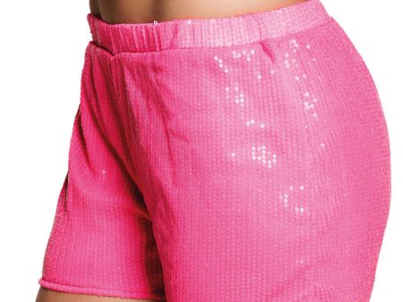 Neon Pailletten Hotpants pink Online Hot Sale