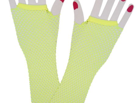 Neon Mesh Netzhandschuhe gelb Online Sale