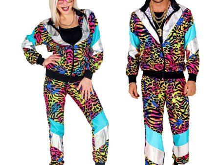 80er Jahre Trainingsanzug Rainbow Animal Unisex Hot on Sale