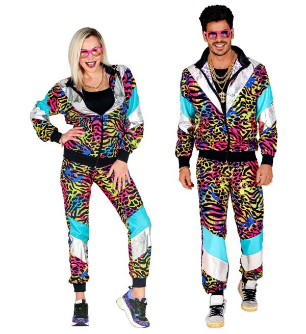 80er Jahre Trainingsanzug Rainbow Animal Unisex Hot on Sale