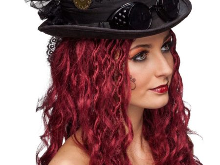 Steampunk Hut mit Brille schwarz Hot on Sale