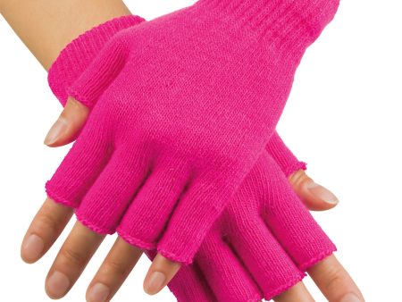 Fingerlose Handschuhe neon-pink For Sale