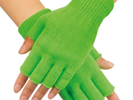 Fingerlose Handschuhe neon-grün Online Hot Sale