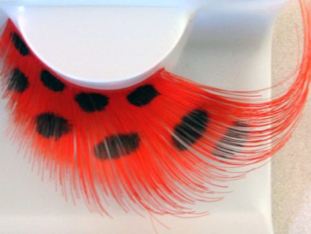 Schwungvolle Feder Wimpern rot on Sale