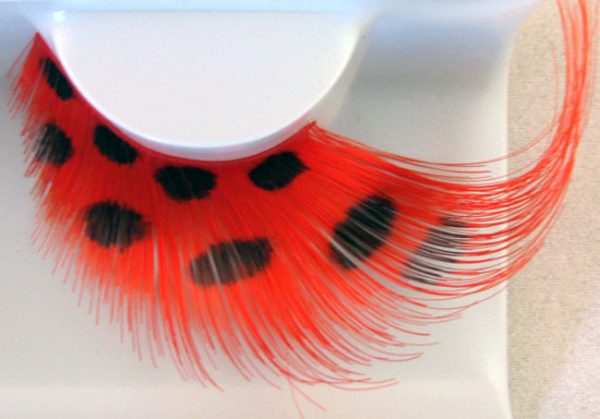 Schwungvolle Feder Wimpern rot on Sale