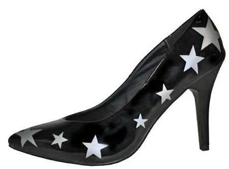 Disco Party Pumps schwarz mit Sternen Online now