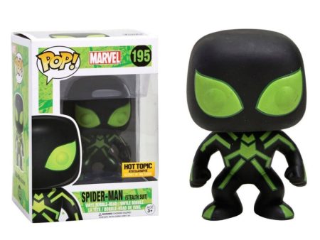 MARVEL: SPIDER-MAN (STEALTH SUIT) #195 - FUNKO POP!-GITD-EXCLUSIVE For Discount